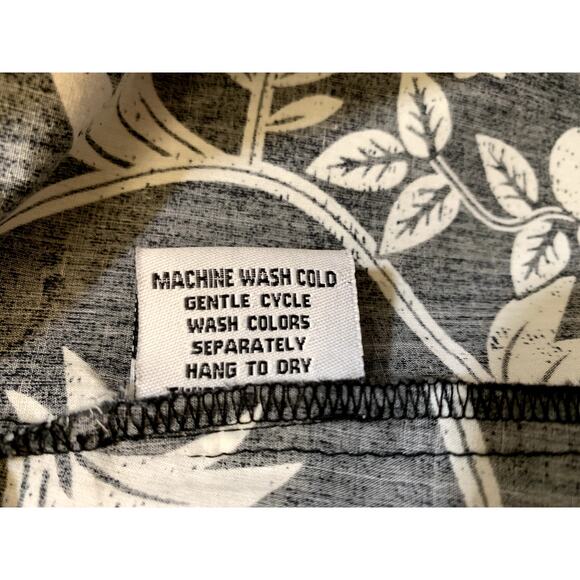 Tulip Sadie Blouse Shirt Women Size Small Black White Floral Cotton Relaxed Fit - Picture 8 of 10